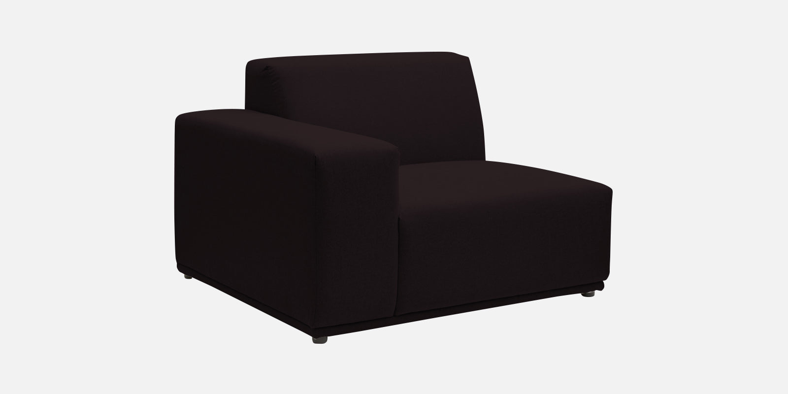 Adam Fabric RHS Sectional Sofa (3+Ottoman Lounger) In Cara Brown Colour - Febonic Living