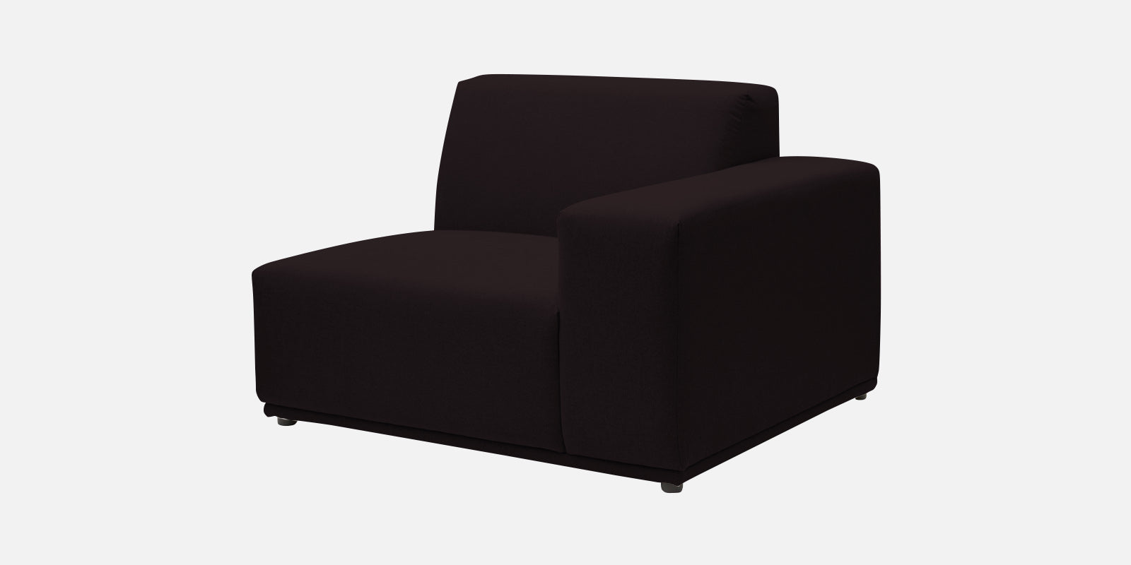 Adam Fabric LHS Sectional Sofa (3+Ottoman Lounger) In Cara Brown Colour - Febonic Living