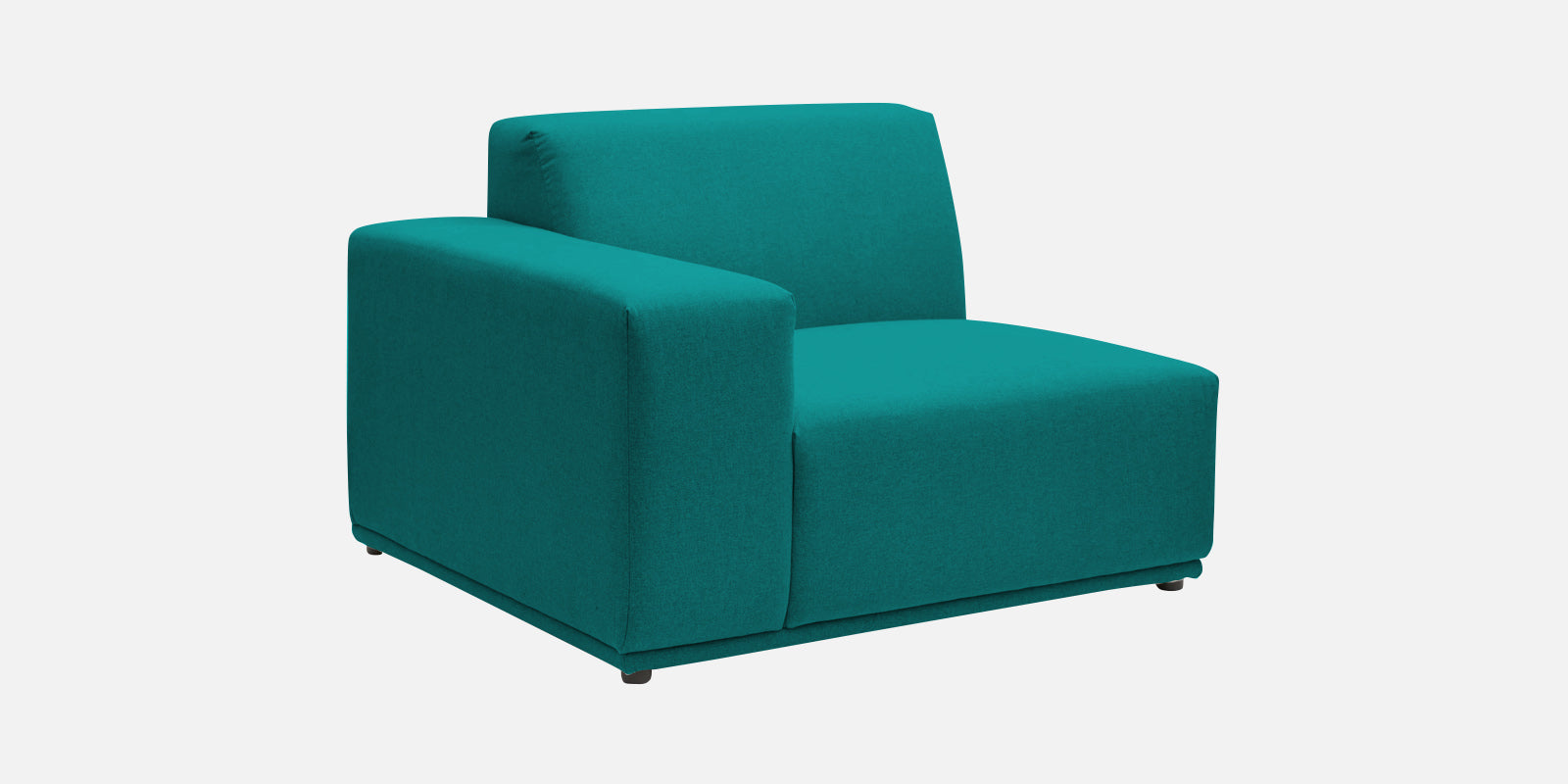 Adam Fabric RHS Sectional Sofa (3+Ottoman Lounger) In Sea green Colour - Febonic Living