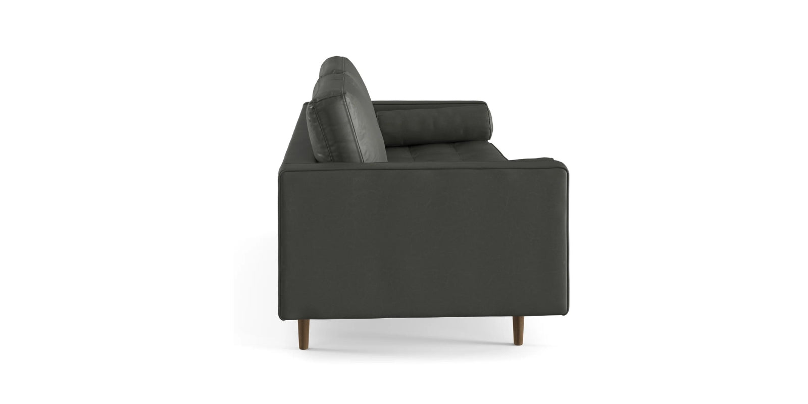 Sunny Leatherette 3 Seater Sofa in Grey Finish