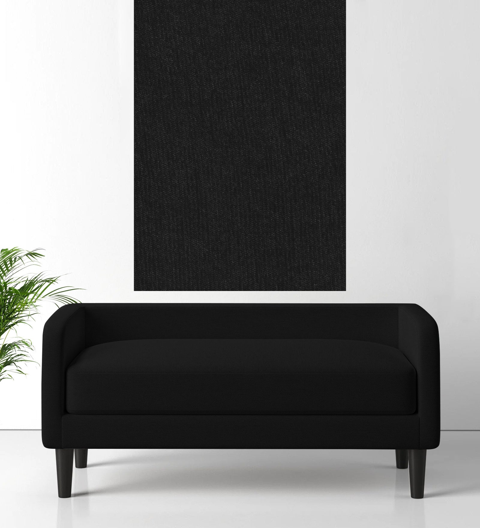 Polycotton Beso Fabric Zed Black 115 Code - Febonic Living