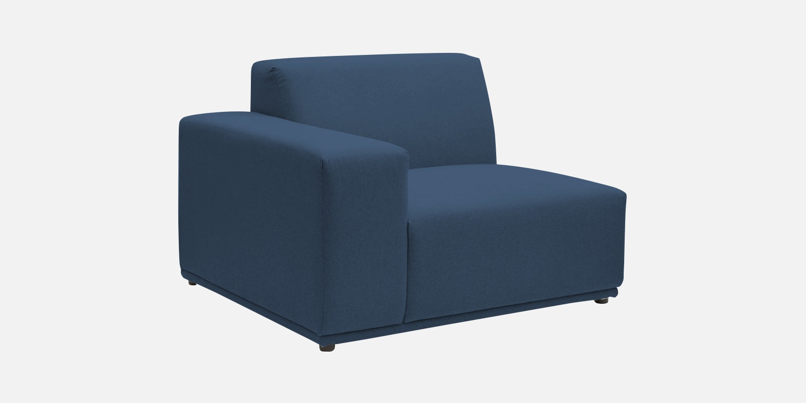 Adam Fabric RHS Sectional Sofa (3+Ottoman Lounger) In Light Blue Colour - Febonic Living