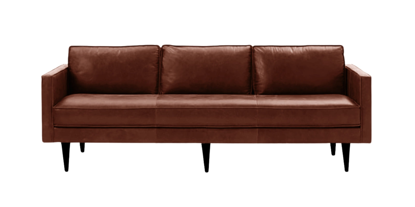 Cameroom Leatherette 3 Seater Sofa In Clay Brown Colour - Febonic Living