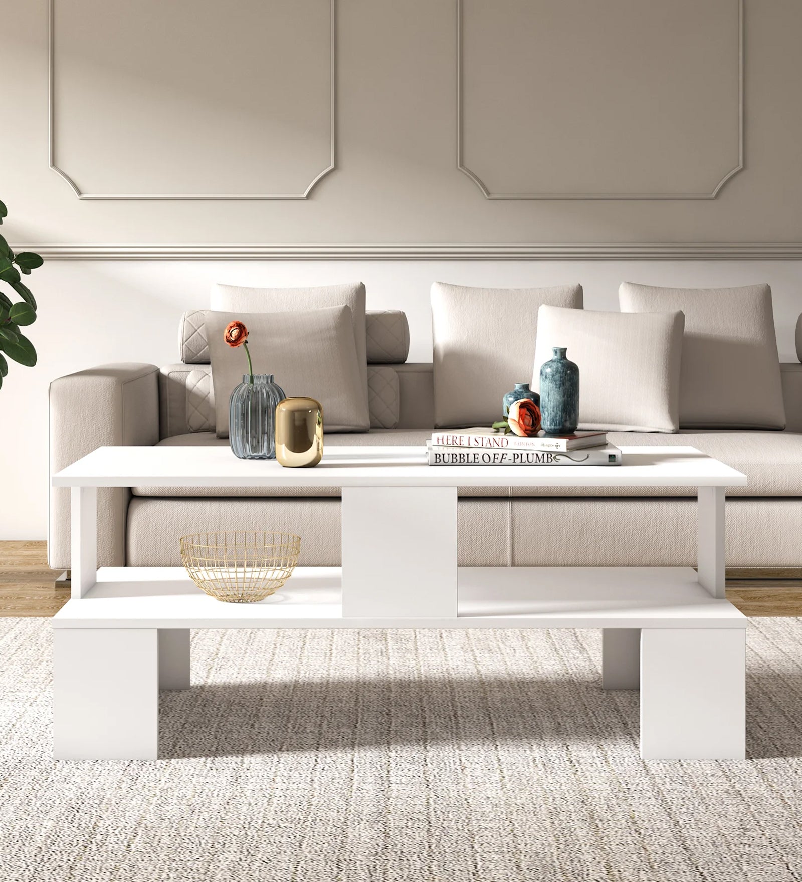 Ares Coffee Table In Frost White Finish - Febonic Living