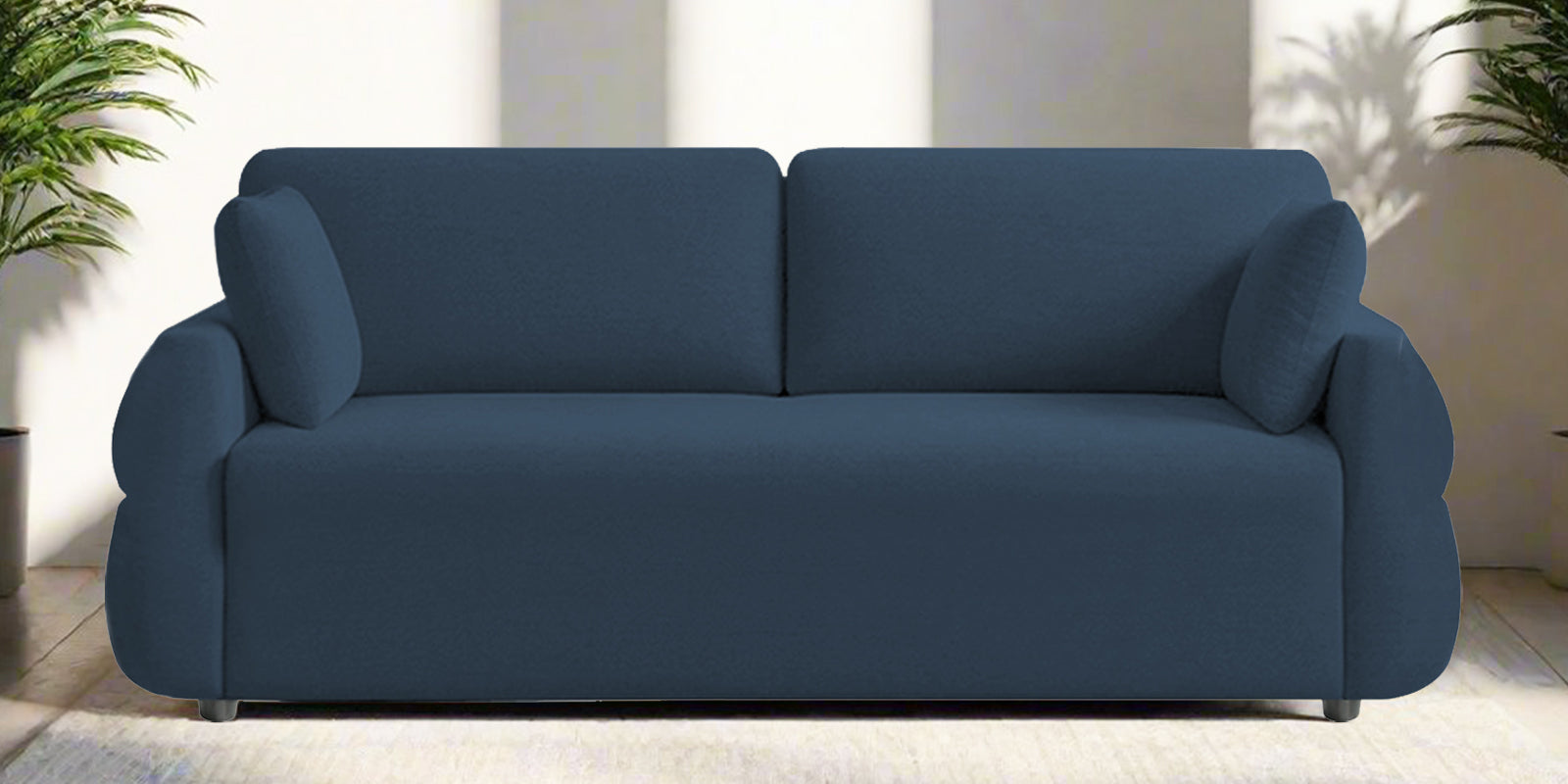 Jack Fabric 3 Seater Sofa In Light Blue Colour - Febonic Living