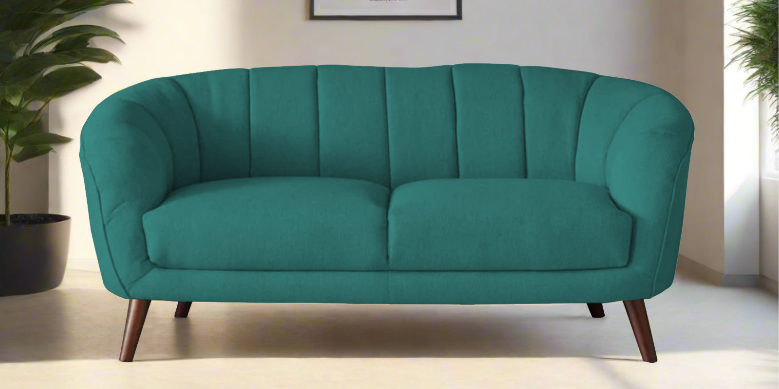 Benjamin Fabric 2 Seater Sofa In Sea Green Colour - Febonic Living