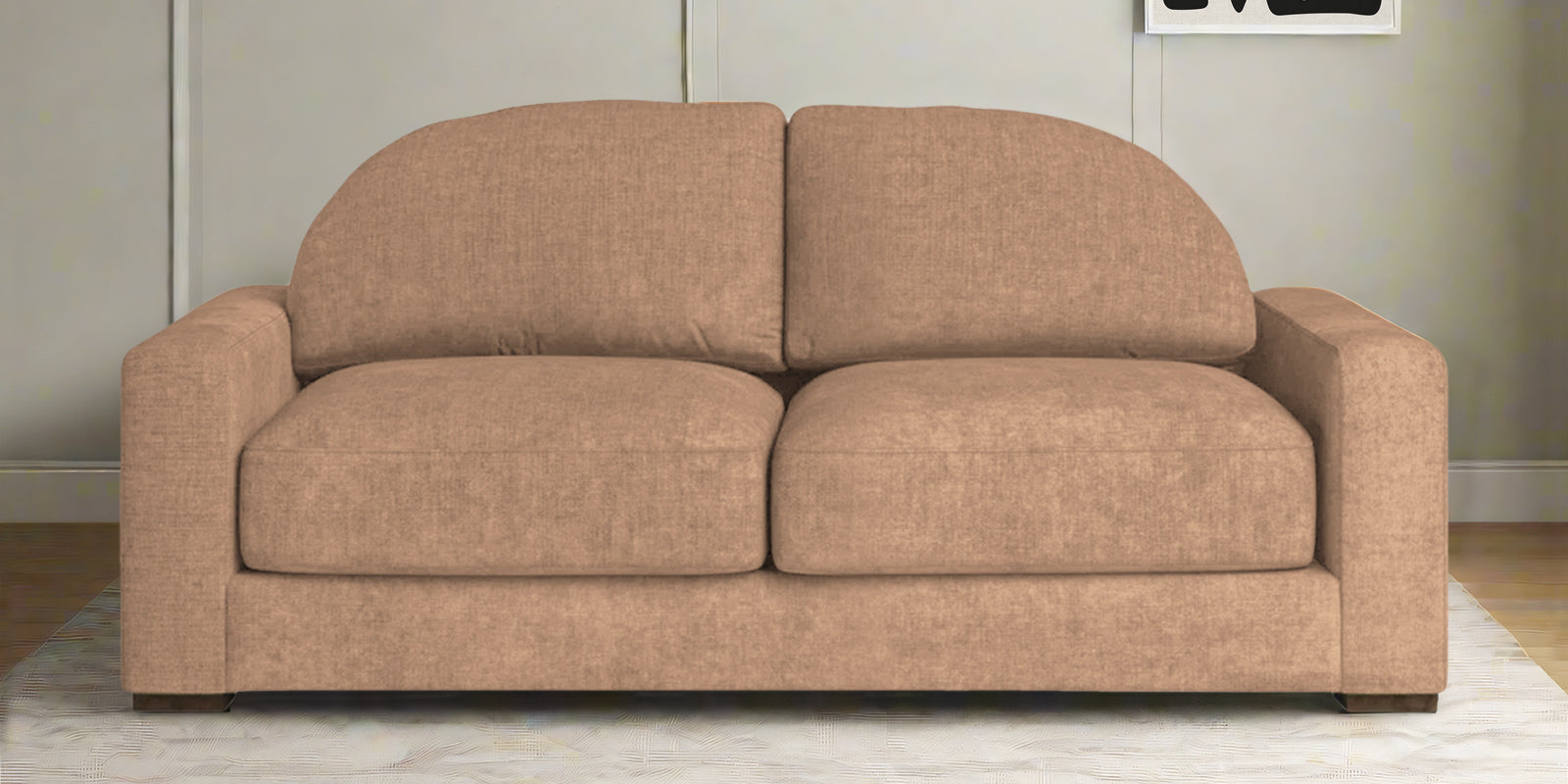 Dara Fabric 2 Seater Sofa In Cosmic Beige Colour - Febonic Living