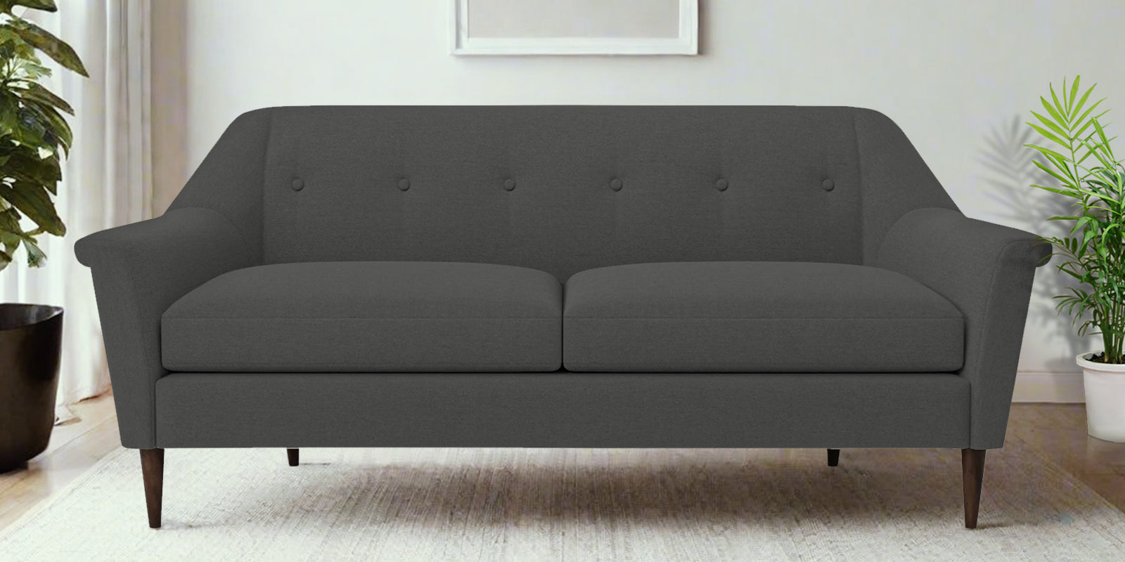Homer Fabric 3 Seater Sofa In Stone Grey Colour - Febonic Living