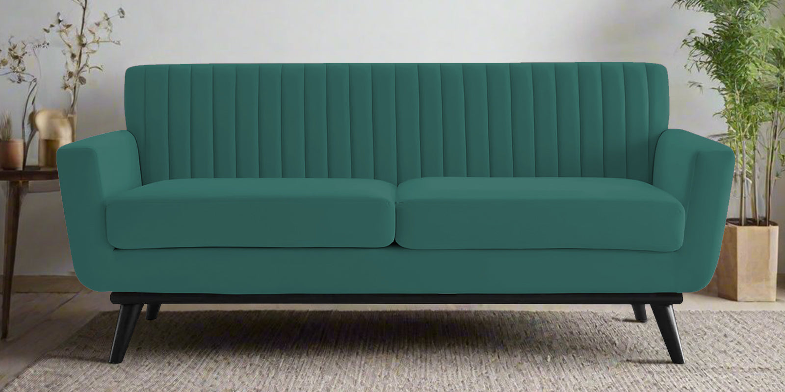 Tucker Velvet 2 Seater Sofa In Pine Green Colour - Febonic Living
