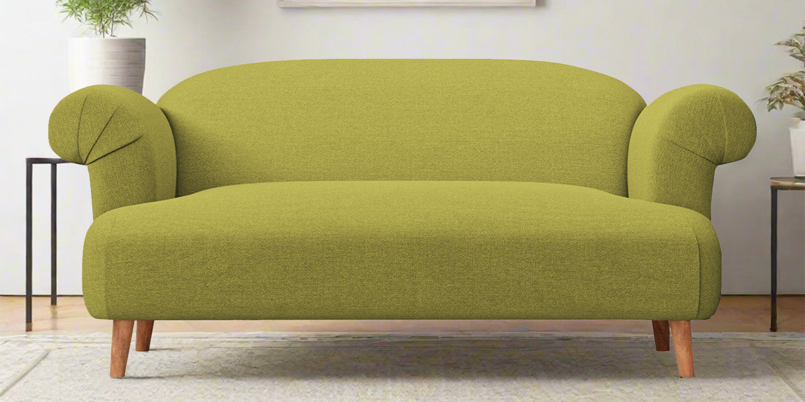 Barber Fabric 2 Seater Sofa In Kelly Green Colour - Febonic Living
