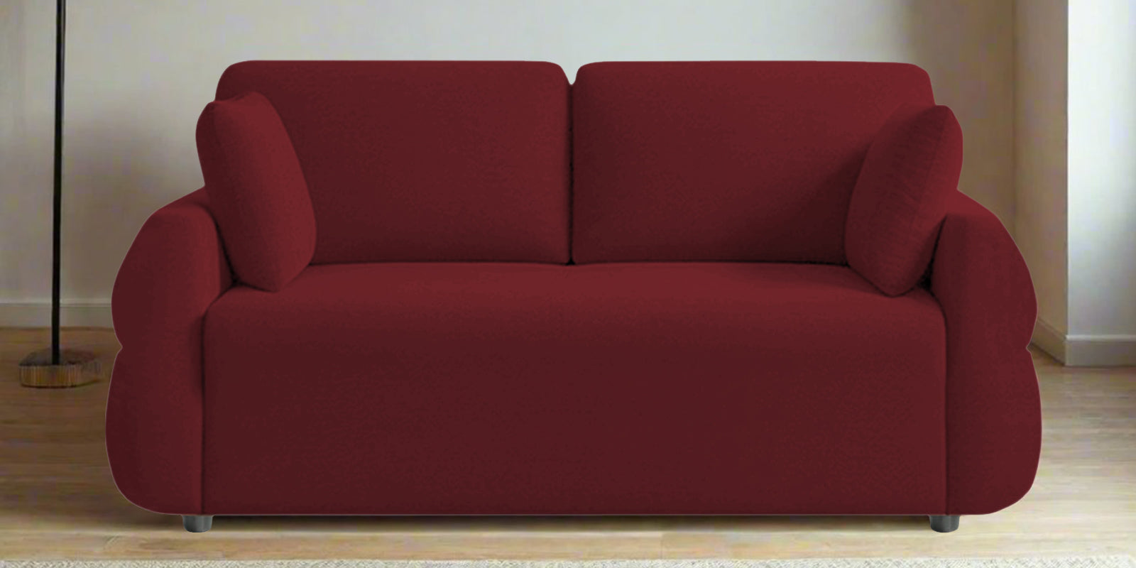 Jack Fabric 2 Seater Sofa In Blood Maroon Colour - Febonic Living