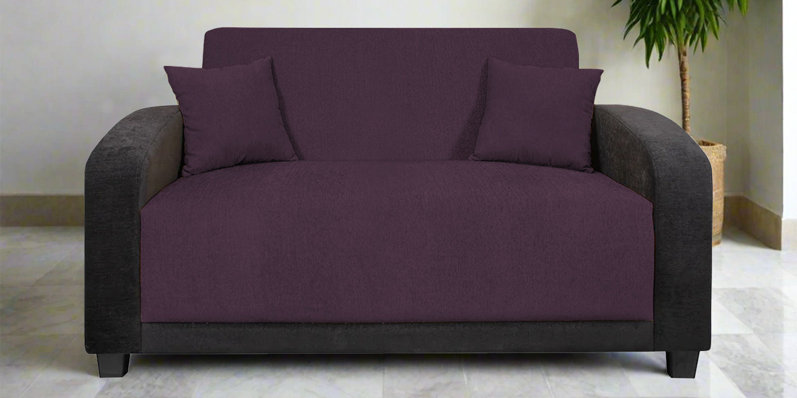 Alex Fabric 2 Seater Sofa In Greek Purple Colour - Febonic Living