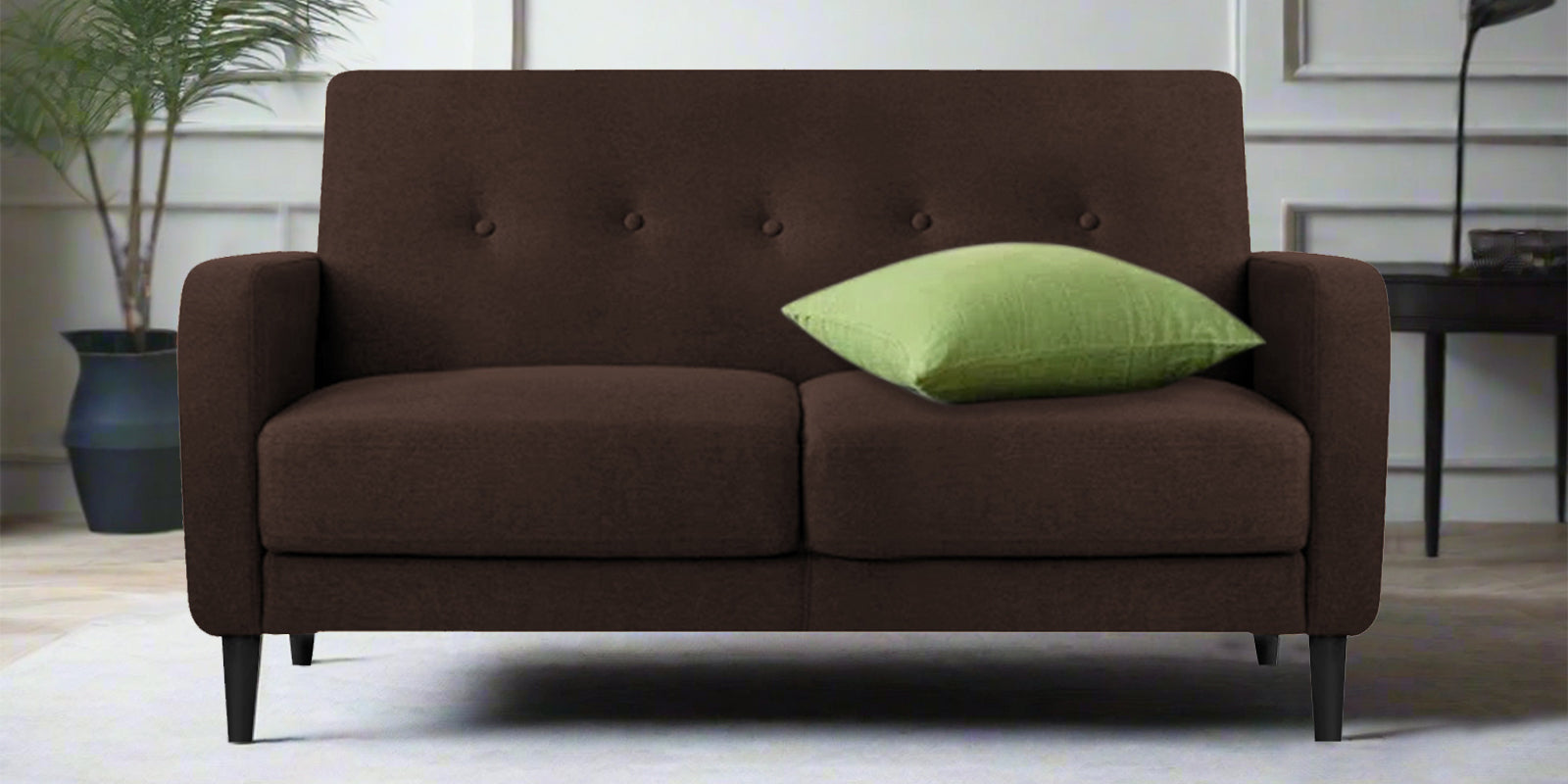 Marq Fabric 2 Seater Sofa In Coffee Brown Colour - Febonic Living