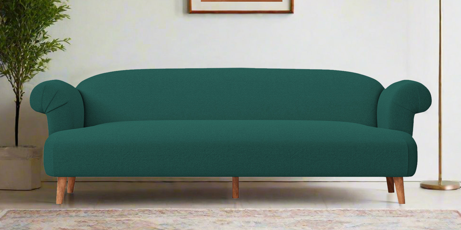 Barber Fabric 3 Seater Sofa In Sage Green Colour - Febonic Living