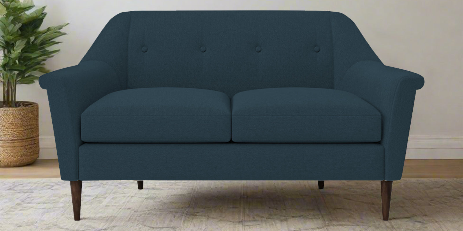 Homer Fabric 2 Seater Sofa In Cool Blue Colour - Febonic Living