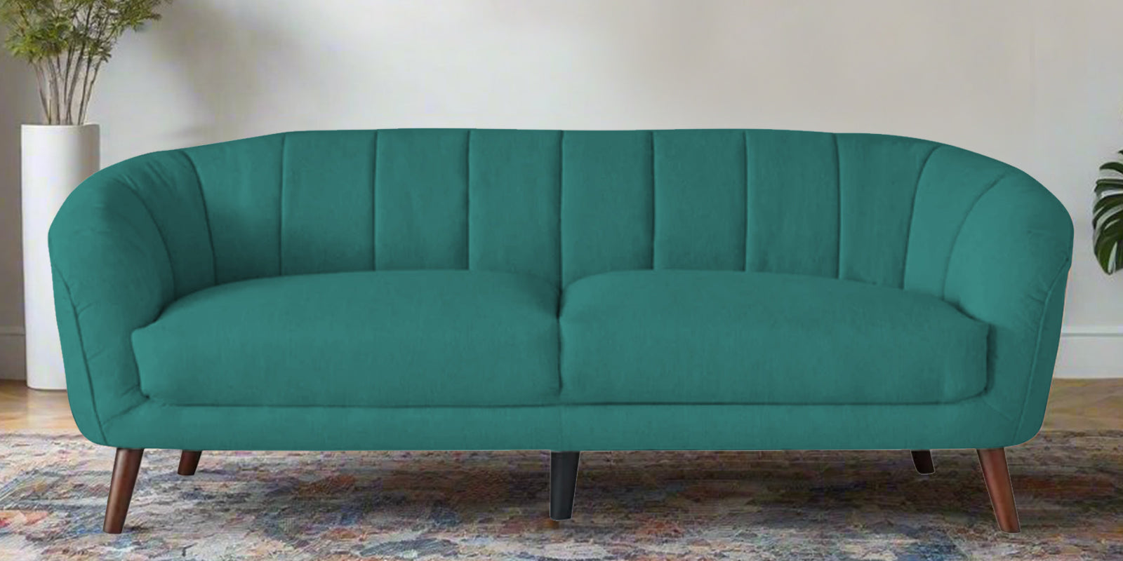 Benjamin Fabric 3 Seater Sofa In Sea Green Colour - Febonic Living