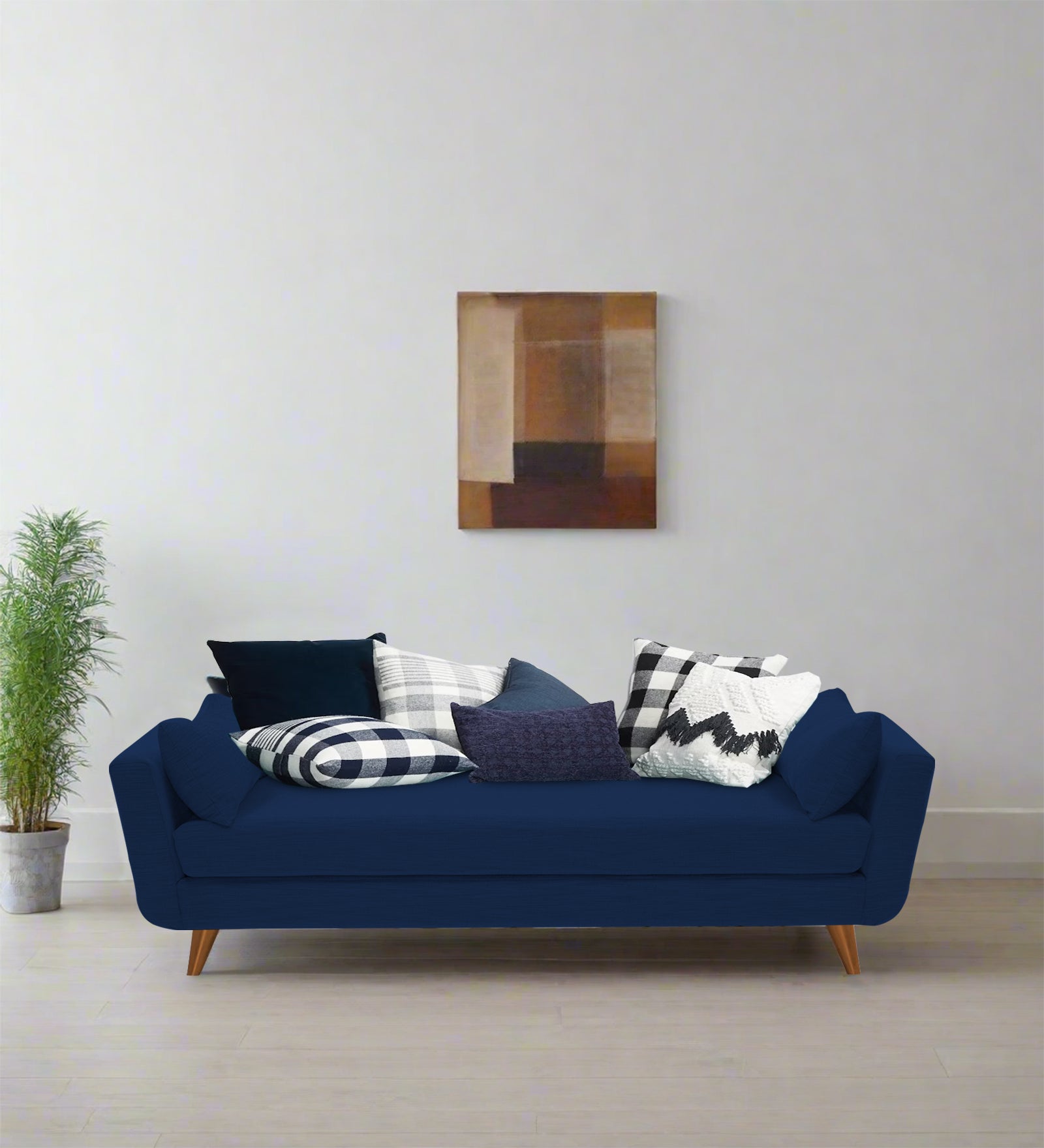 Jasmin Fabric Chaise Lounger In Royal Blue Colour - Febonic Living