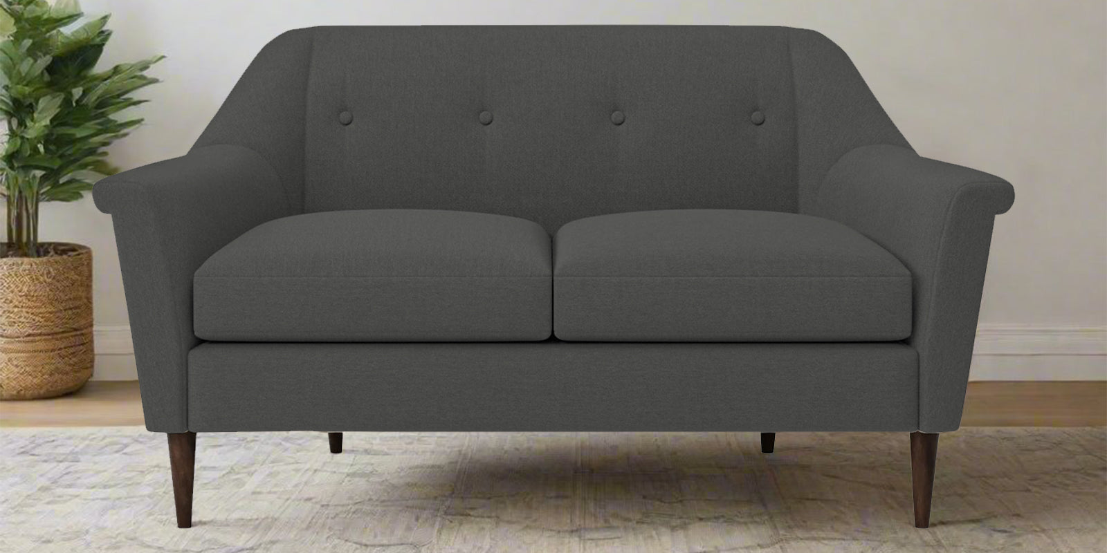 Homer Fabric 2 Seater Sofa In Stone Grey Colour - Febonic Living