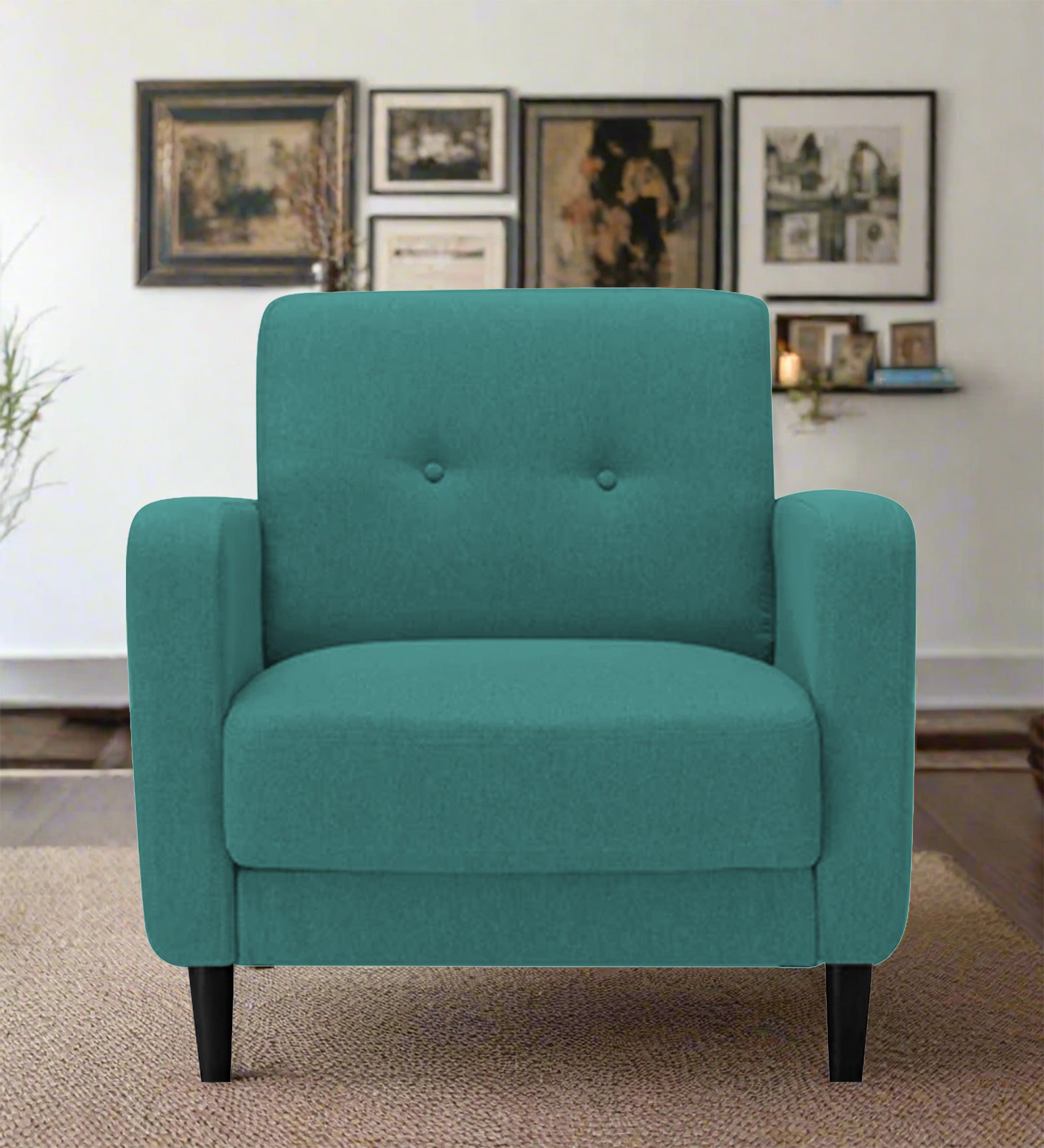 Marq Fabric Seater Sofa In Sea Green Colour