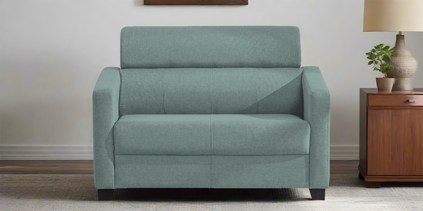 Devo Fabric 2 Seater Sofa In Suka Blue Colour - Febonic Living