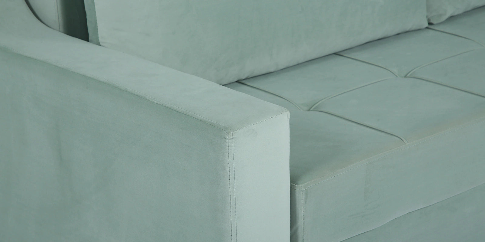 Jason Fabric 3 Seater Pull Out Sofa Cum Bed In Suka Blue Colour - Febonic Living