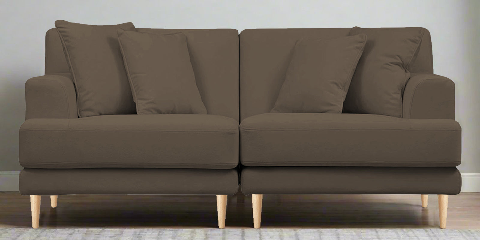 Woody Fabric 2 Seater Sofa In Broco Dust Colour - Febonic Living