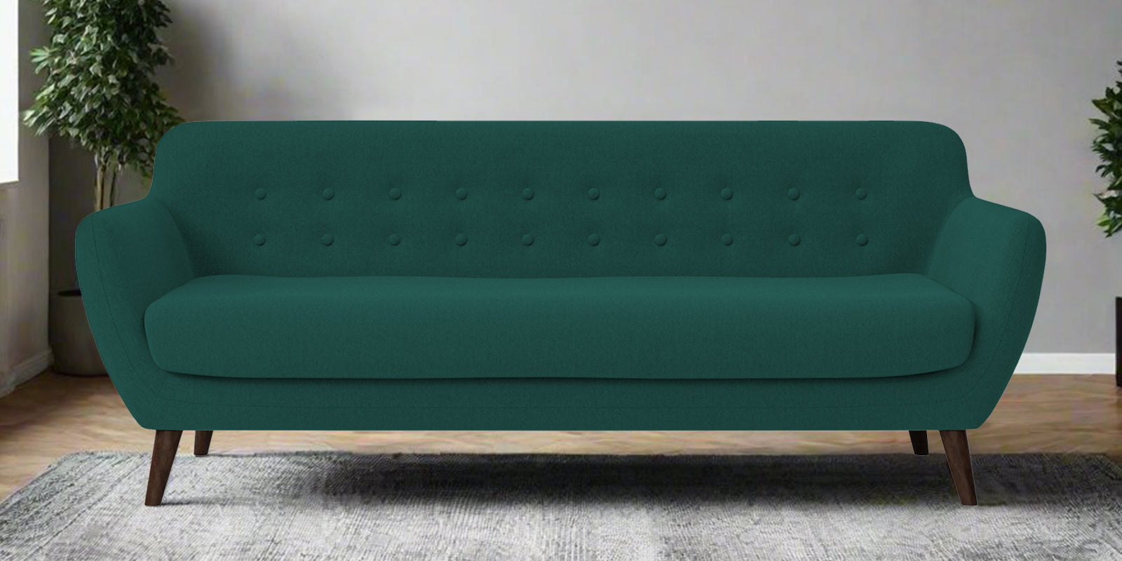 Goofy Fabric 3 Seater Sofa In Sage Green Colour - Febonic Living