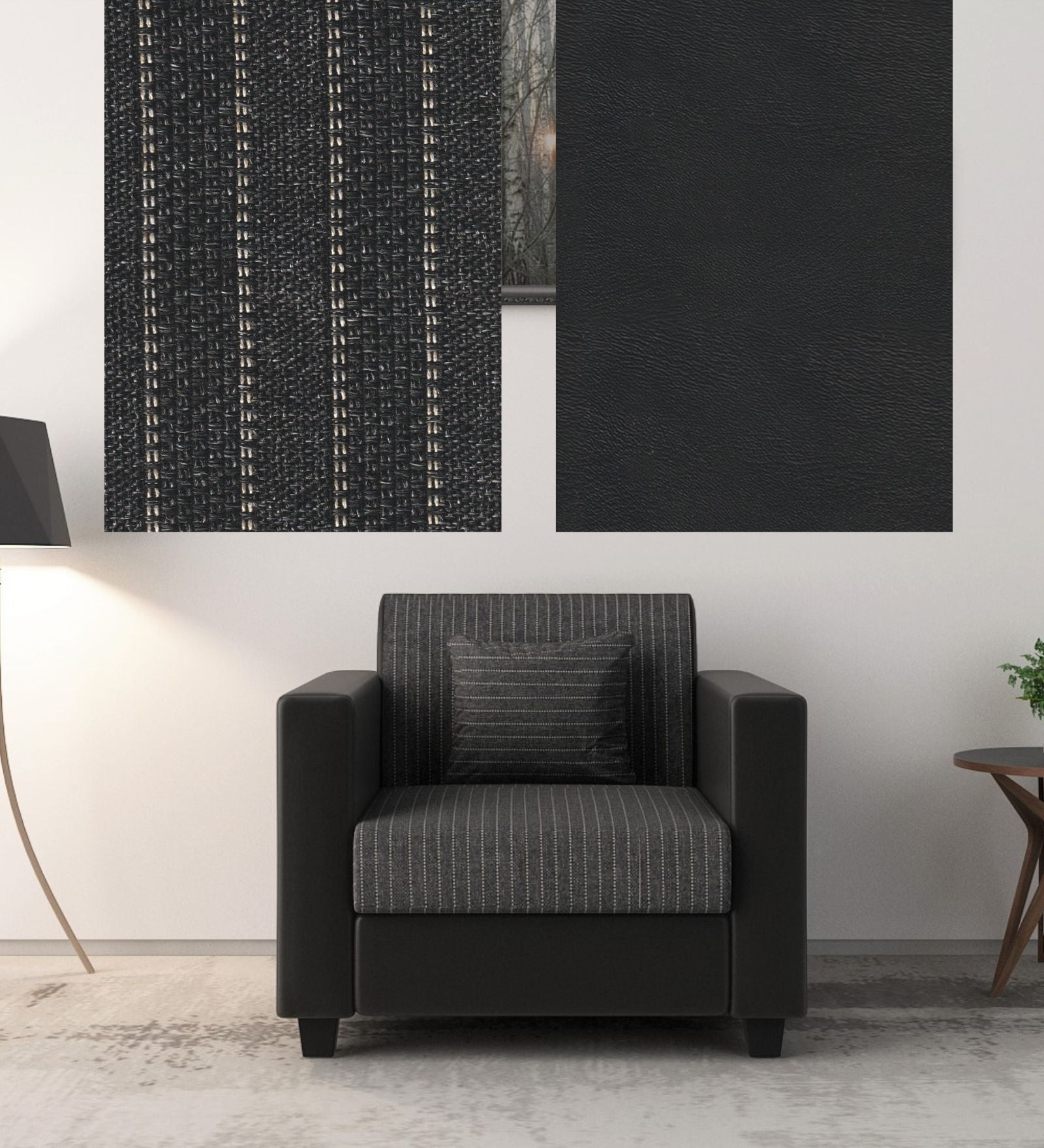 Polycotton Beso Leatherette Lama Black 8803 Code - Febonic Living