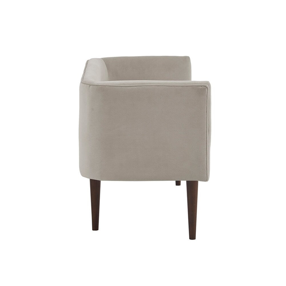 Doha Velvet 2 Seater Recamier In Cream Beige Colour - Febonic Living