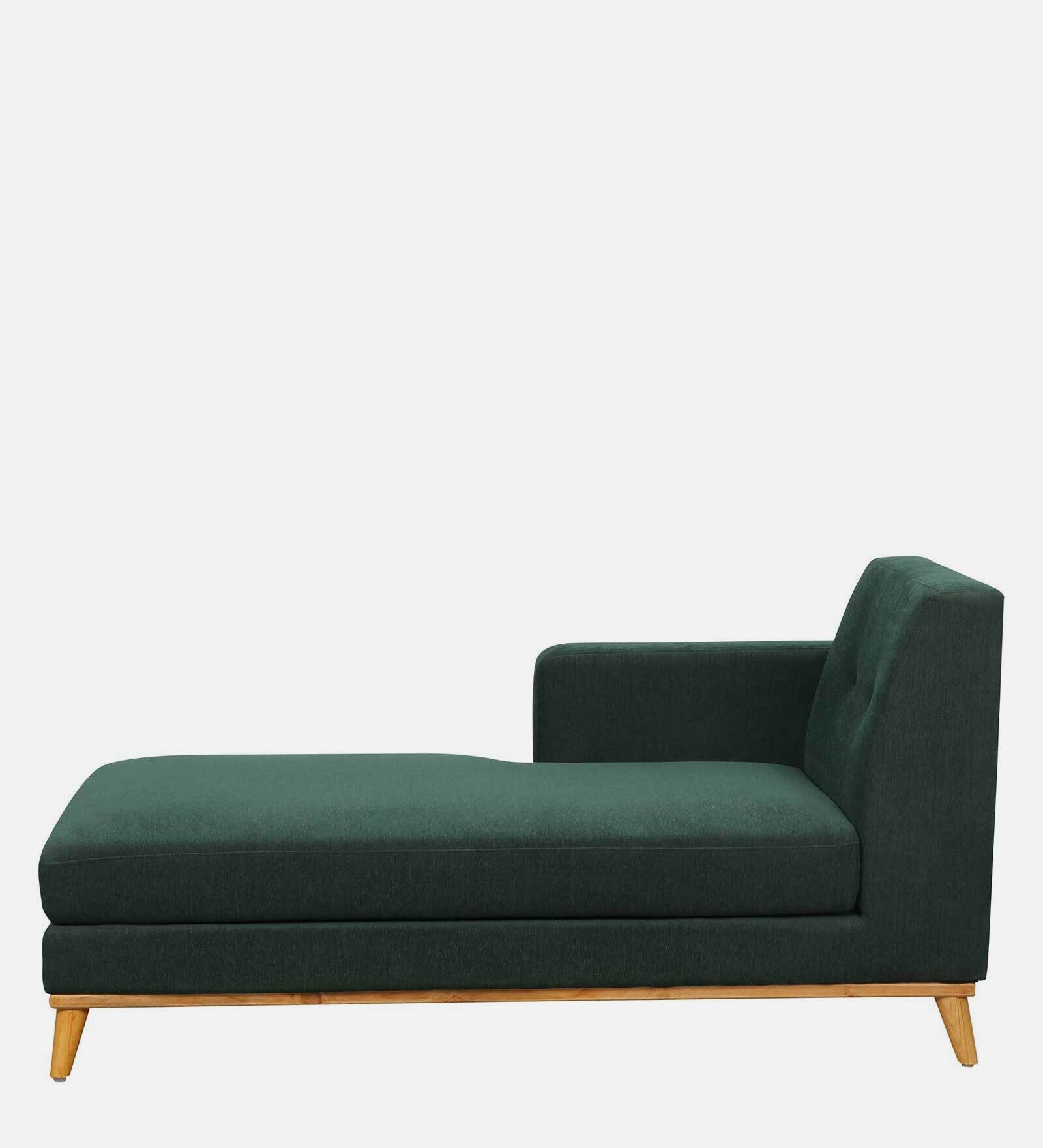 Ethos Fabric LHS Chaise Lounger In Green Colour - Febonic Living