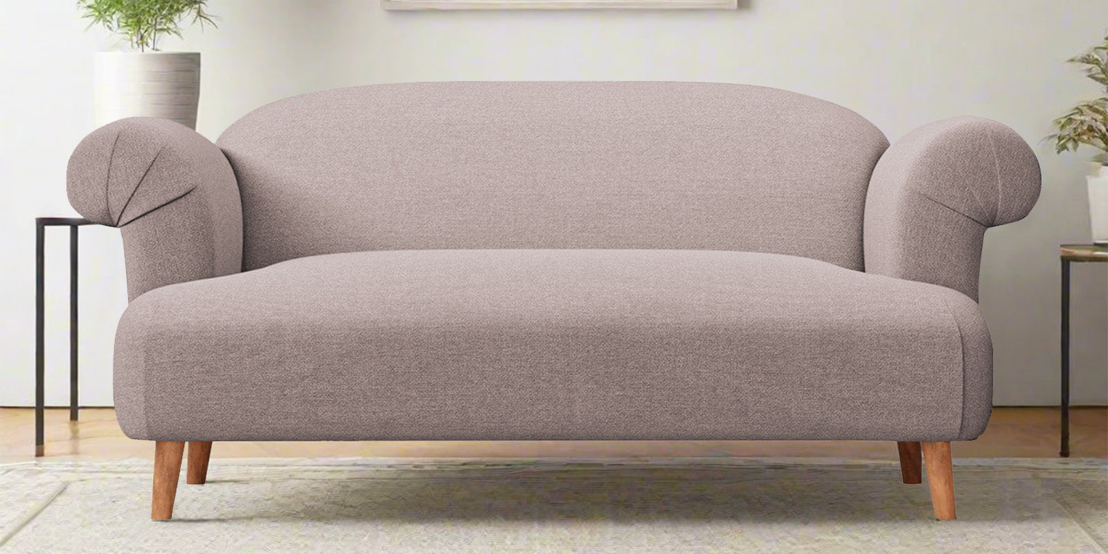 Barber Fabric 2 Seater Sofa In Almond Beige Colour - Febonic Living