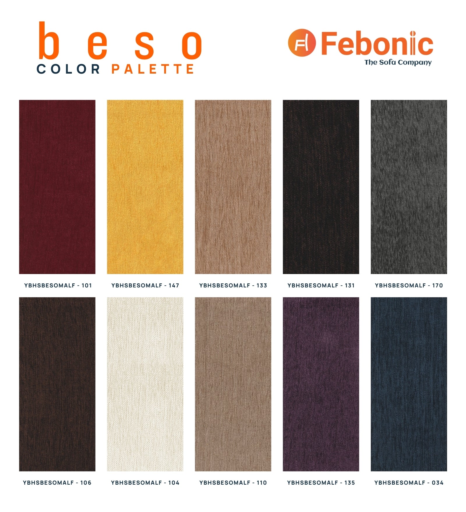 Polycotton Beso Fabric Bold Yellow 147 Code - Febonic Living