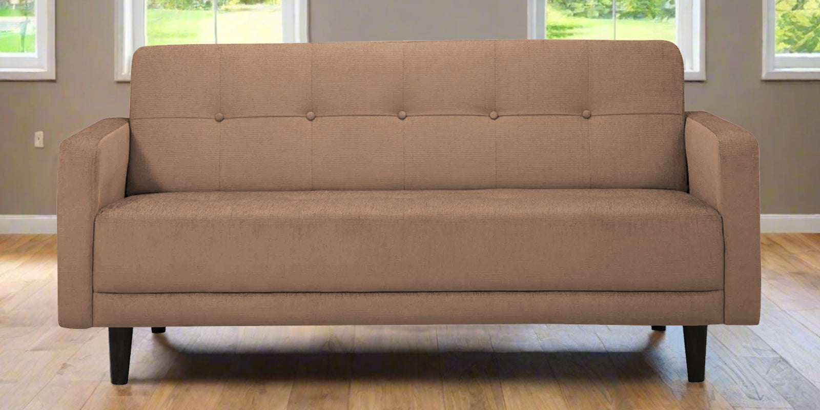 Noha Fabric 2 Seater Sofa In Cosmic Beige Colour - Febonic Living