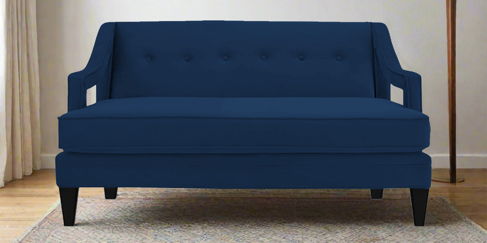 Daffy Velvet 2 Seater Sofa In Imperial Blue Colour - Febonic Living