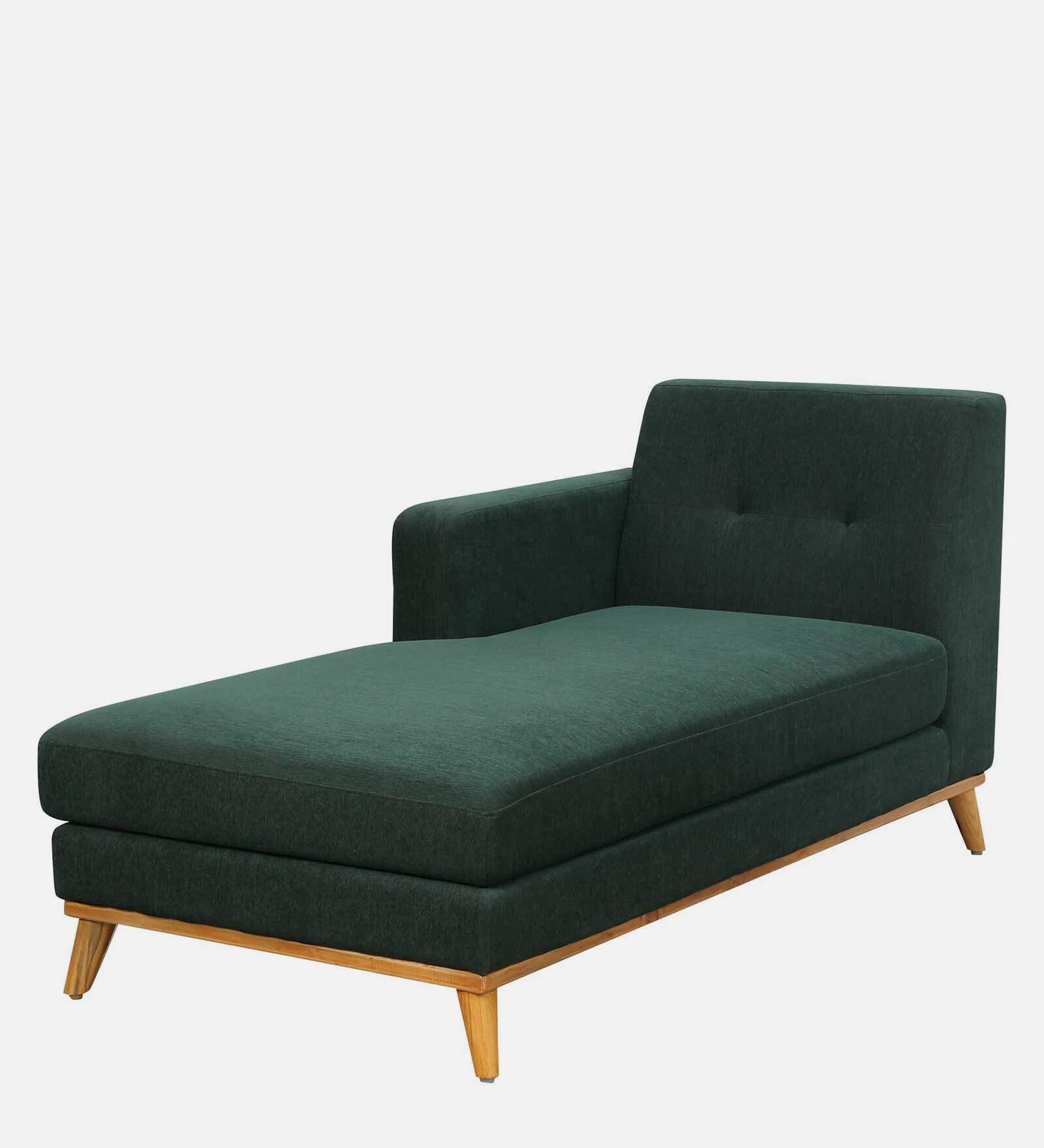 Ethos Fabric LHS Chaise Lounger In Green Colour - Febonic Living