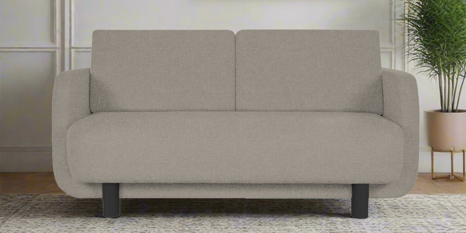 Varu Fabric 2 Seater Sofa In Ash Grey Colour - Febonic Living