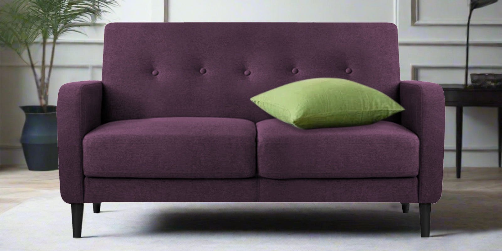 Marq Fabric 2 Seater Sofa In Greek Purple Colour - Febonic Living