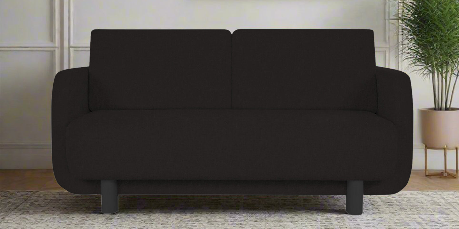 Varu Fabric 2 Seater Sofa In Cara Brown Colour - Febonic Living