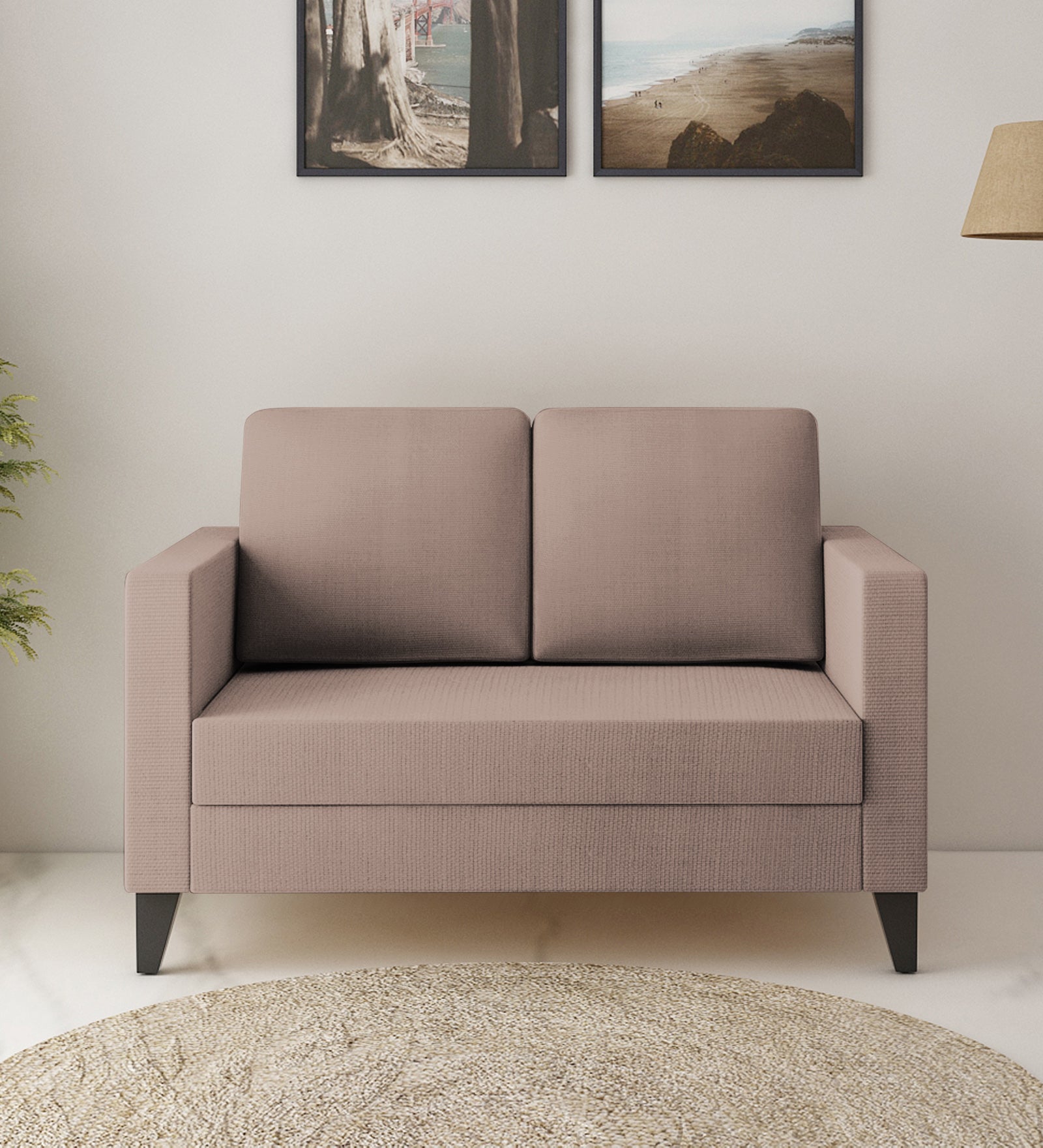 Nori 2 Seater Fabric Sofa - Kadhi Beige by Febonic Living