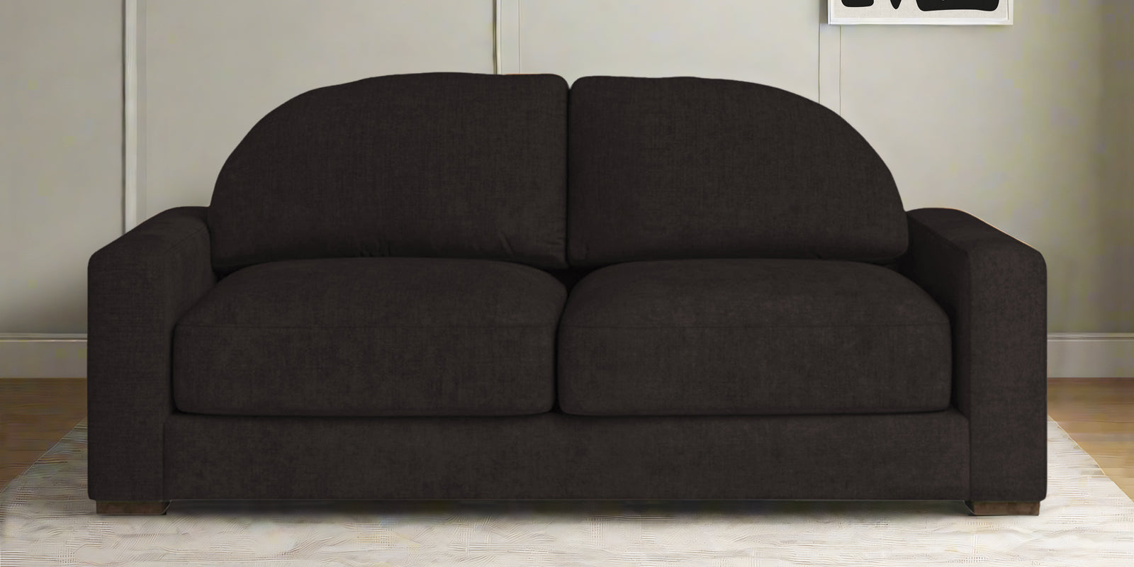 Dara Fabric 2 Seater Sofa In Cara Brown Colour - Febonic Living