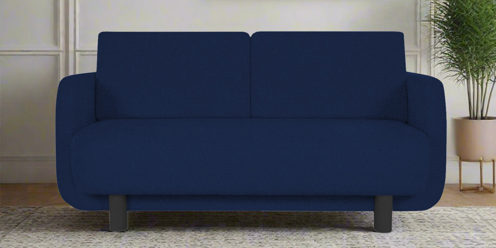 Varu Fabric 2 Seater Sofa In Royal Blue Colour - Febonic Living