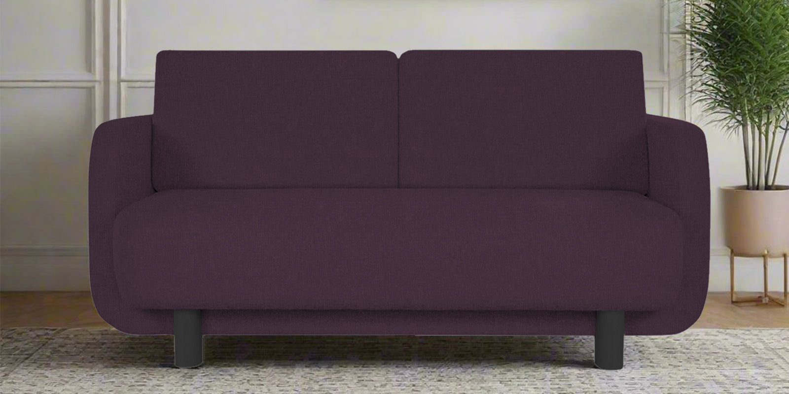 Varu Fabric 2 Seater Sofa In Greek Purple Colour - Febonic Living