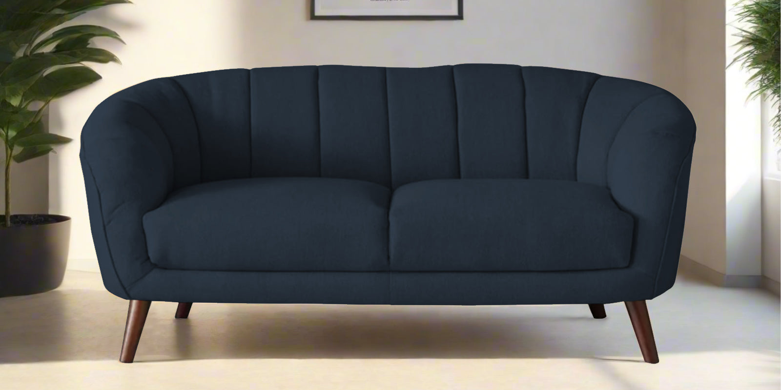 Benjamin Fabric 2 Seater Sofa In Denim Blue Colour - Febonic Living