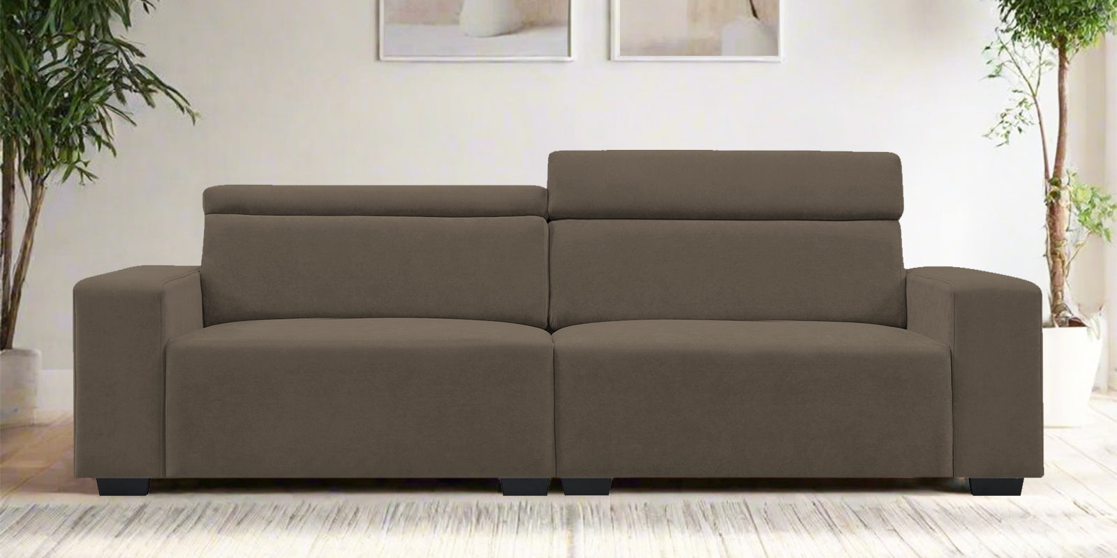 Hiro Fabric 3 Seater Sofa In Broco Dust Colour - Febonic Living