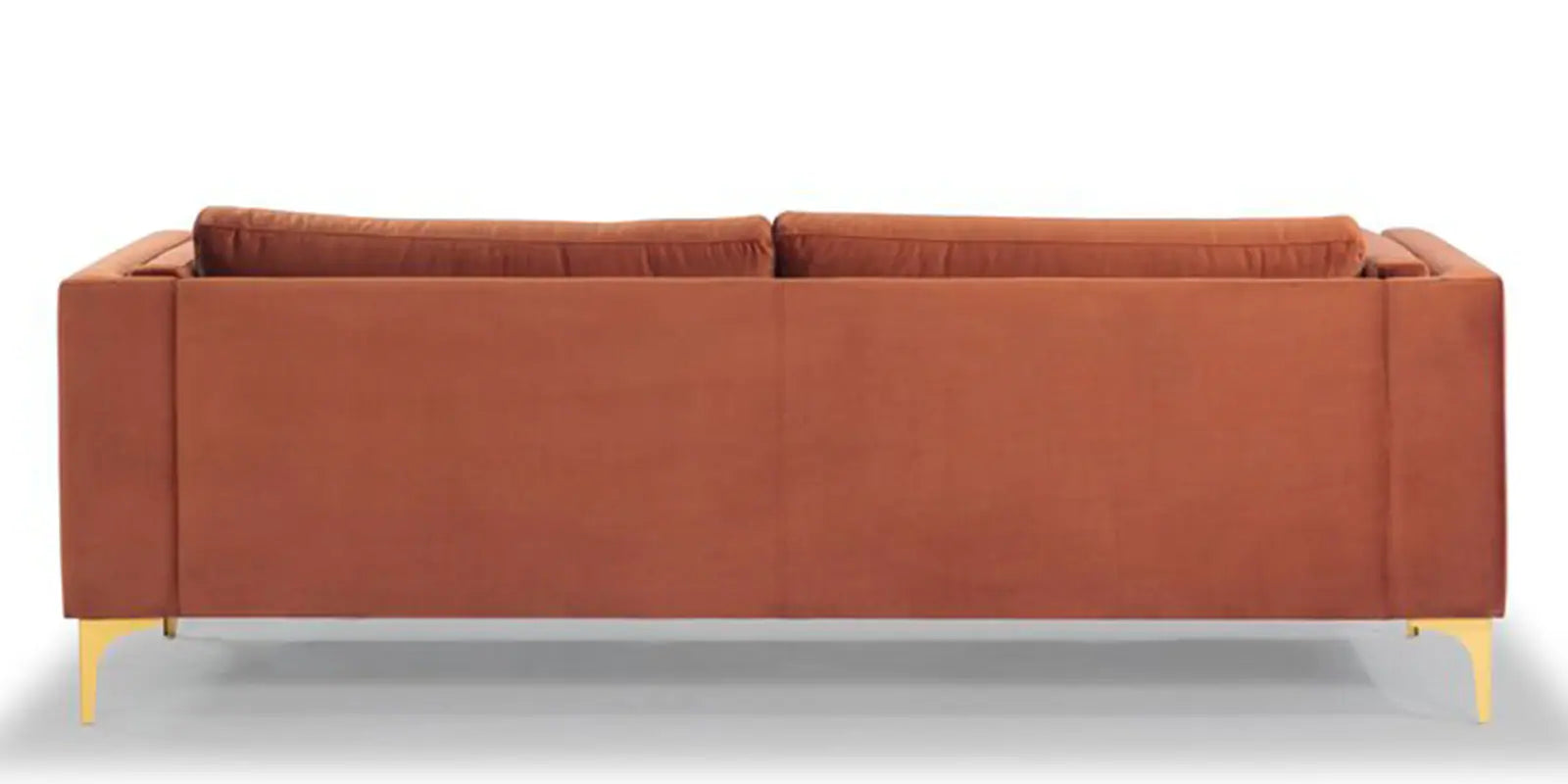 Limo Velvet 3 Seater Sofa In Tangerine orange Colour - Febonic Living