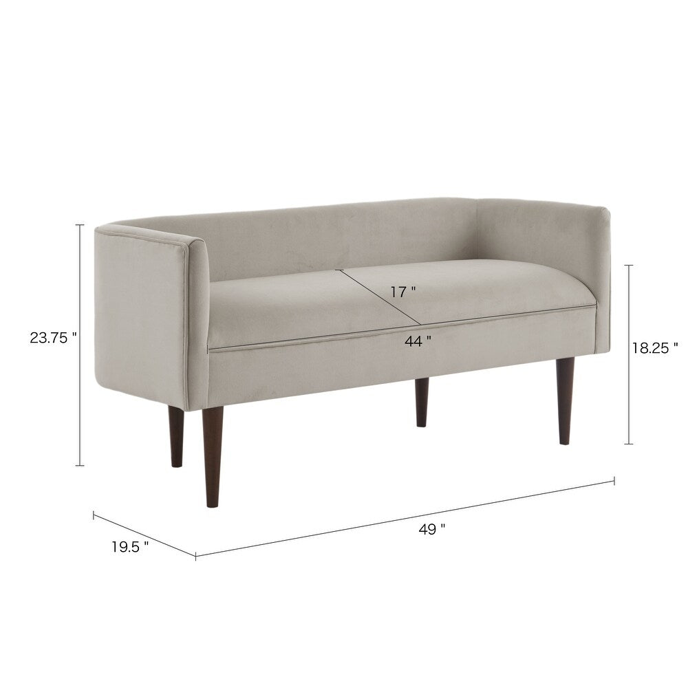 Doha Velvet 2 Seater Recamier In Cream Beige Colour - Febonic Living