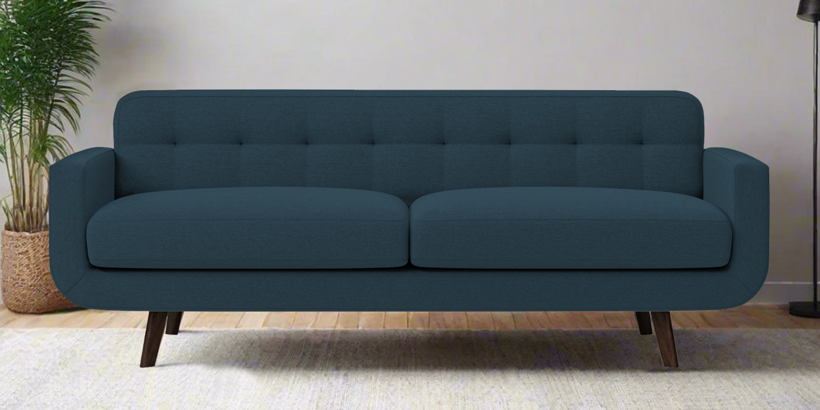 Marsela Fabric 3 Seater Sofa In Cool Blue Colour - Febonic Living
