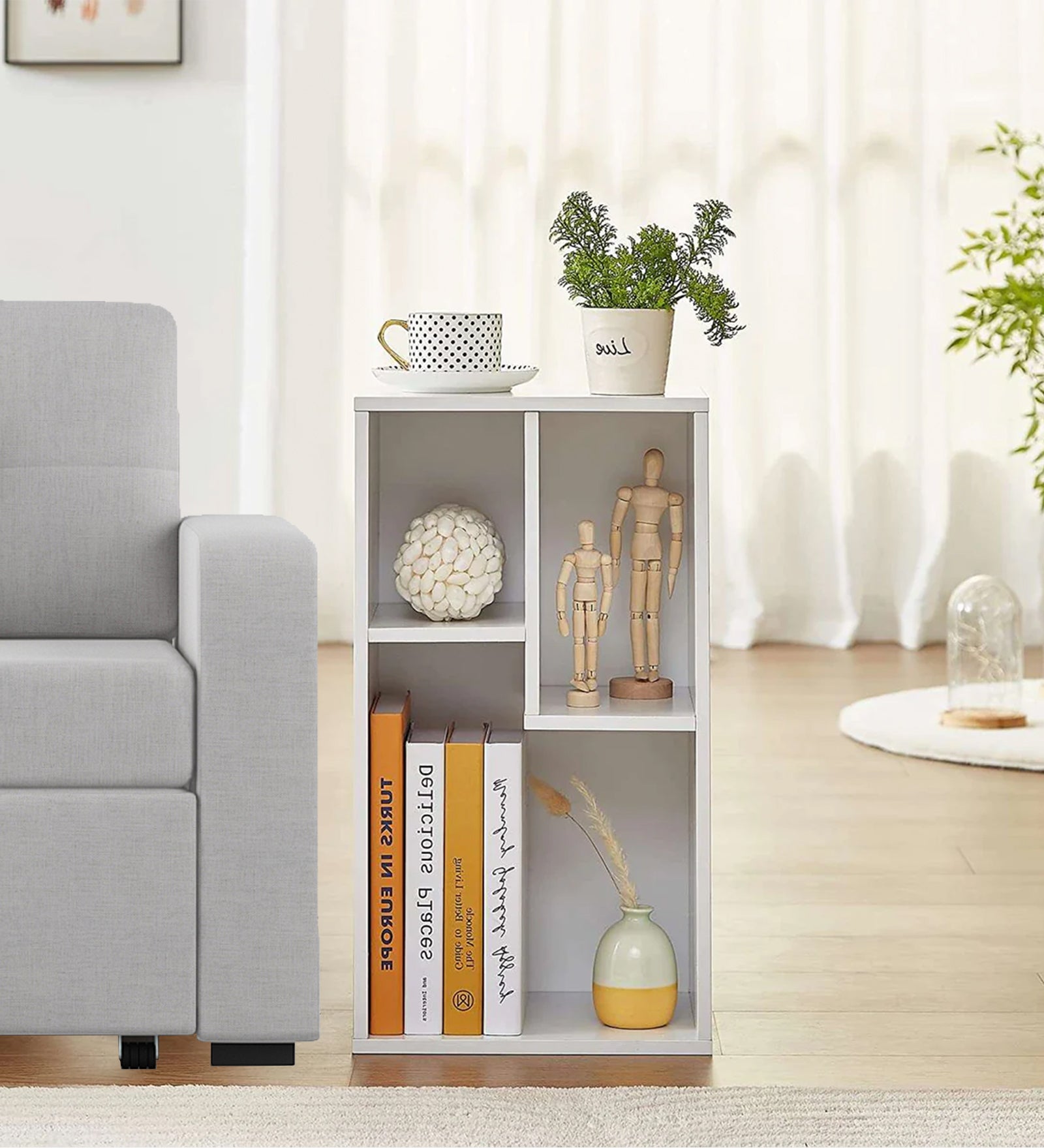 Vansel Bedside Table In Frosty White Finish - Febonic Living