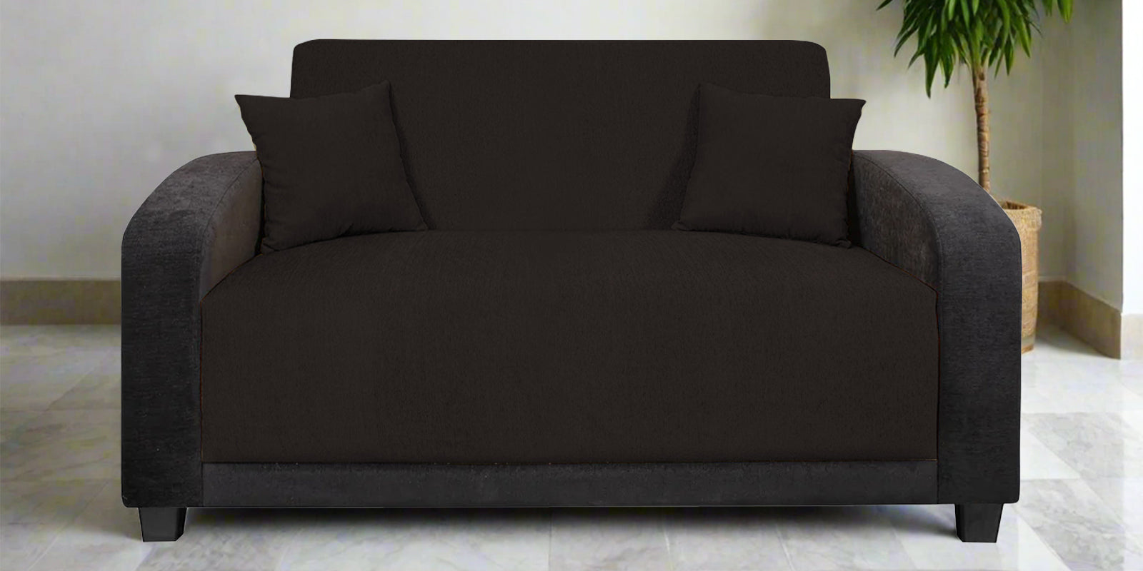 Alex Fabric 2 Seater Sofa In Cara Brown Colour - Febonic Living