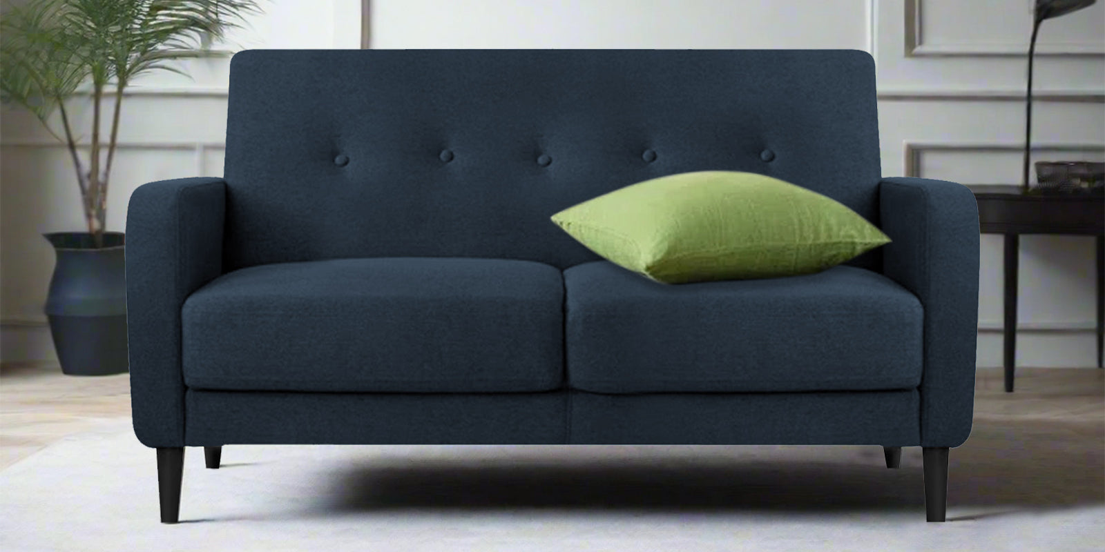 Marq Fabric 2 Seater Sofa In Denim Blue Colour - Febonic Living